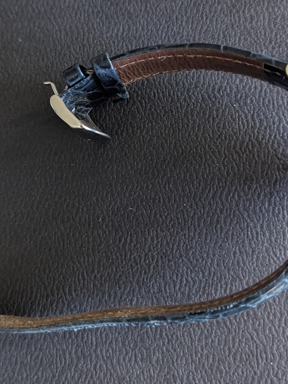 Movado Black Dial Diamond Bezel Watch with Black Strap - Picture 7 of 14